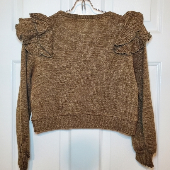 Joyfolie Tiegan Sweater Ruffle Sleeve Sz 10 Mia Joy - Picture 4 of 7